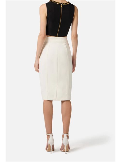 TOP WITH JEWEL CHAIN ELISABETTA FRANCHI | TO06062E2110 nero